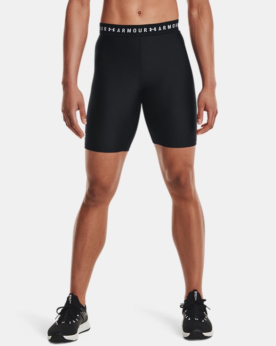 Women's HeatGear® Bike Shorts, Black, pdpMainDesktop image number 0